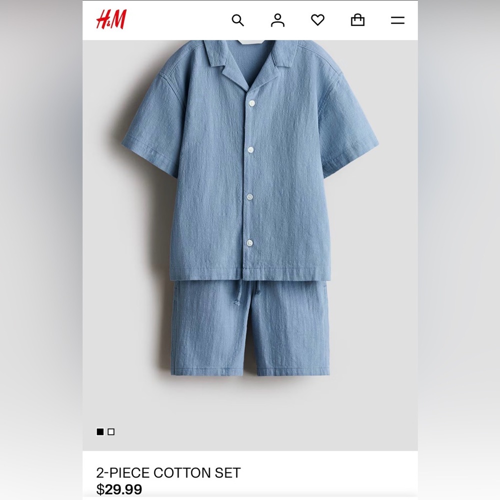 H&M Kids Light Blue Cotton Set
